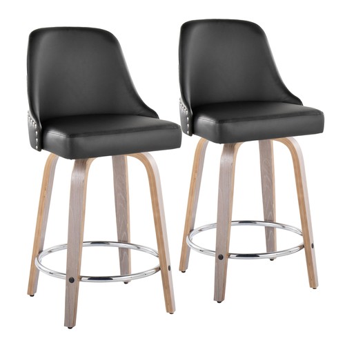 Studded Marcel 26" Fixed-height Counter Stool - Set Of 2